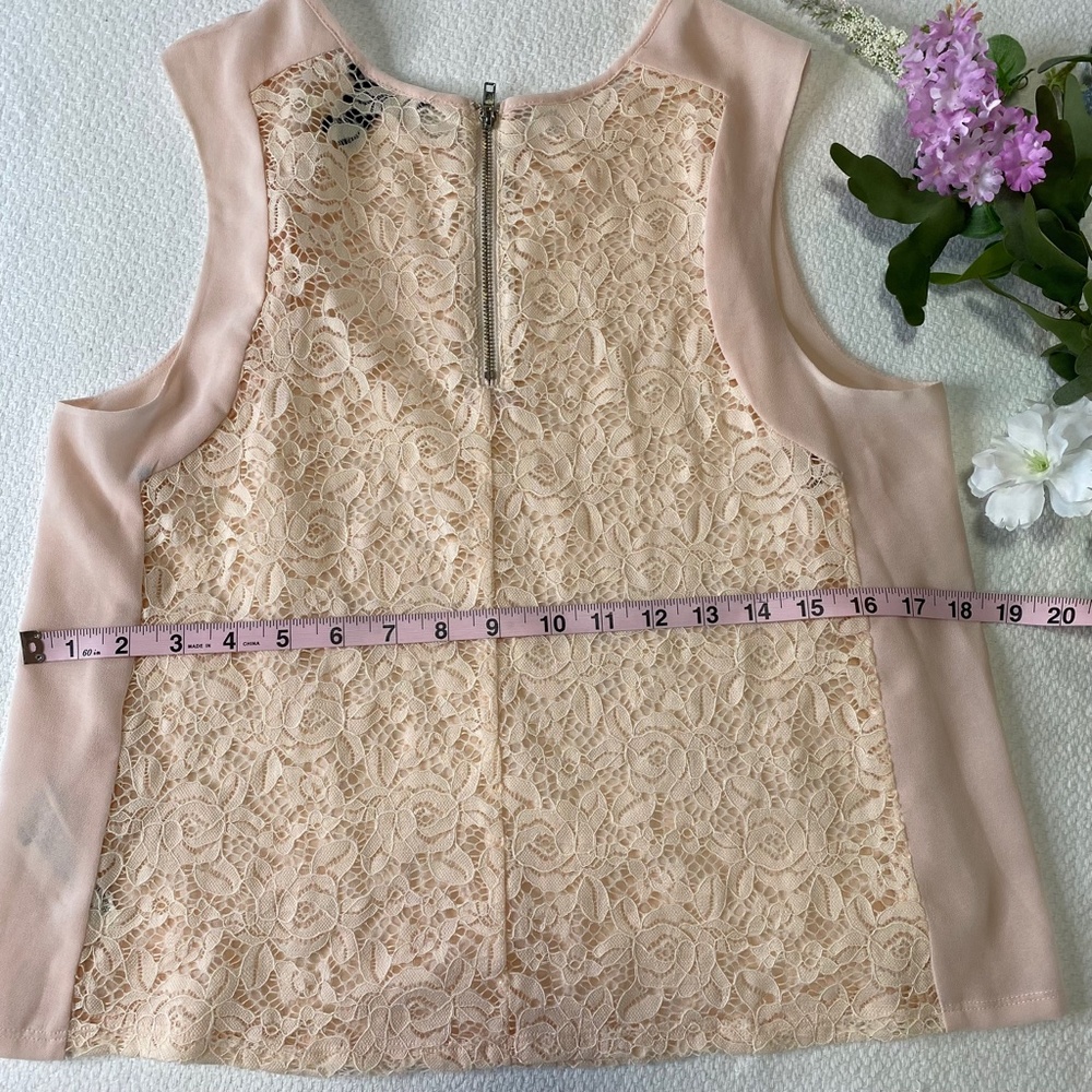 Forever 21 Lace Sleeveless Pink Top Size M - Picture 6 of 6